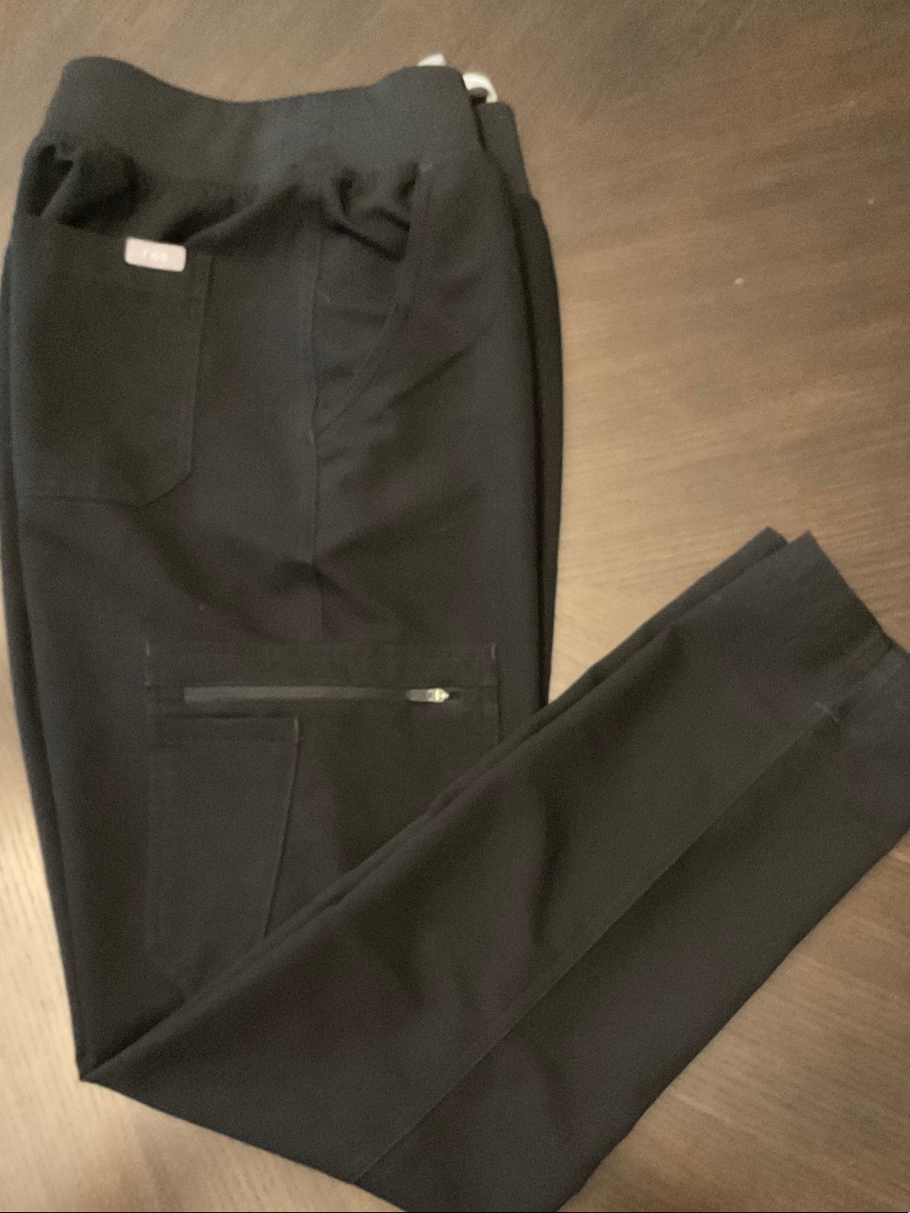 FIGS Women Yola Skinny Cargo Scrub Pants Black Medical Nursing Healthcare Size S
